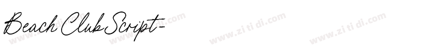 Beach Club Script字体转换